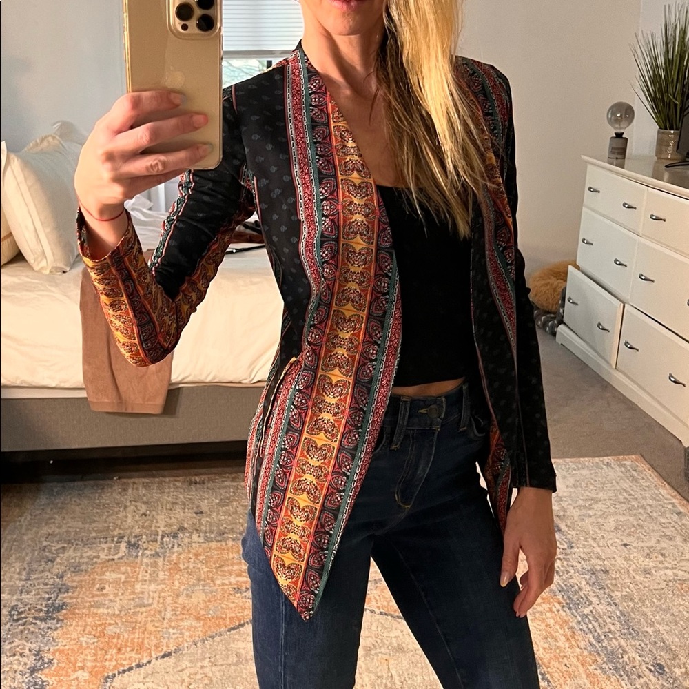 BCBGeneration Vibrant Printed Vintage Blazer